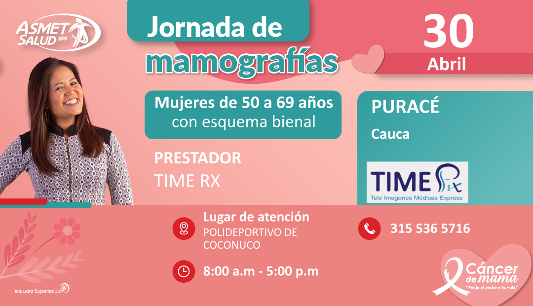 Jornada de Mamografía. Purace, Cauca