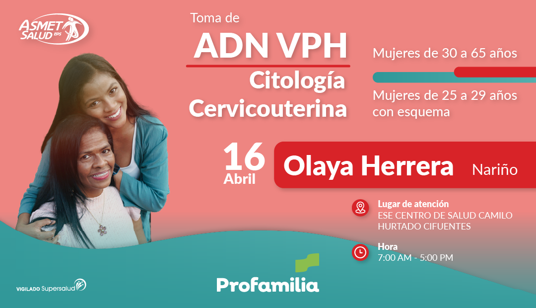 Toma ADN VPH, Olaya Herrera, Nariño